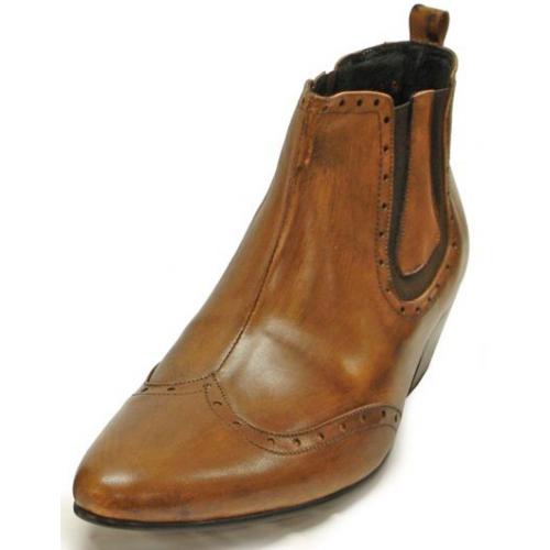 Fiesso Brown Genuine Leather Fashion Boots FI8643